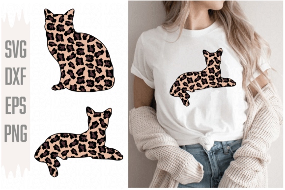 Cat Leopard, Vector, Silhouette
