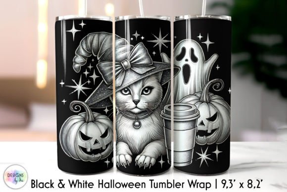 Cat Lover Halloween Tumbler Wrap