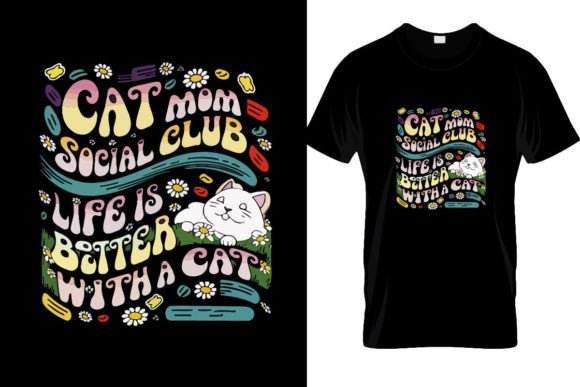 Cat Mom Social Club PNG Sublimation 1
