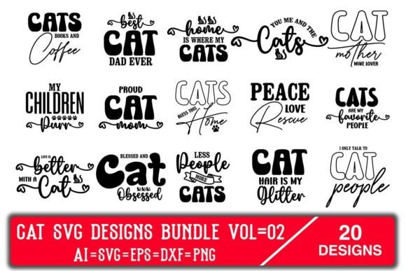 Cat SVG Designs Bundle Vol 02