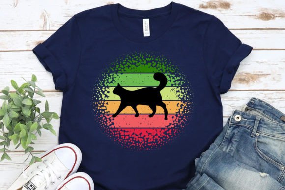 Retro Cat Funny T-shirt