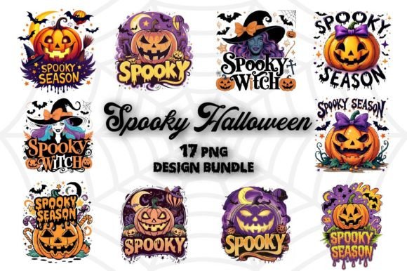 Spooky Halloween Clipart PNG Bundle