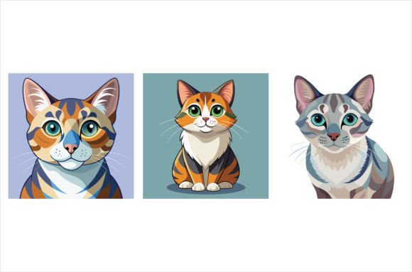 Watercolor Cat Sublimation Clipart